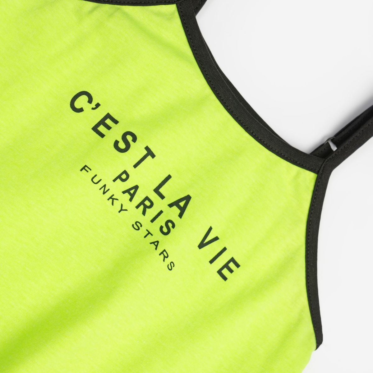 Σετ σορτς μακό κορίτσι φωσφορούχο lime/μαύρο | Alegria Fashion