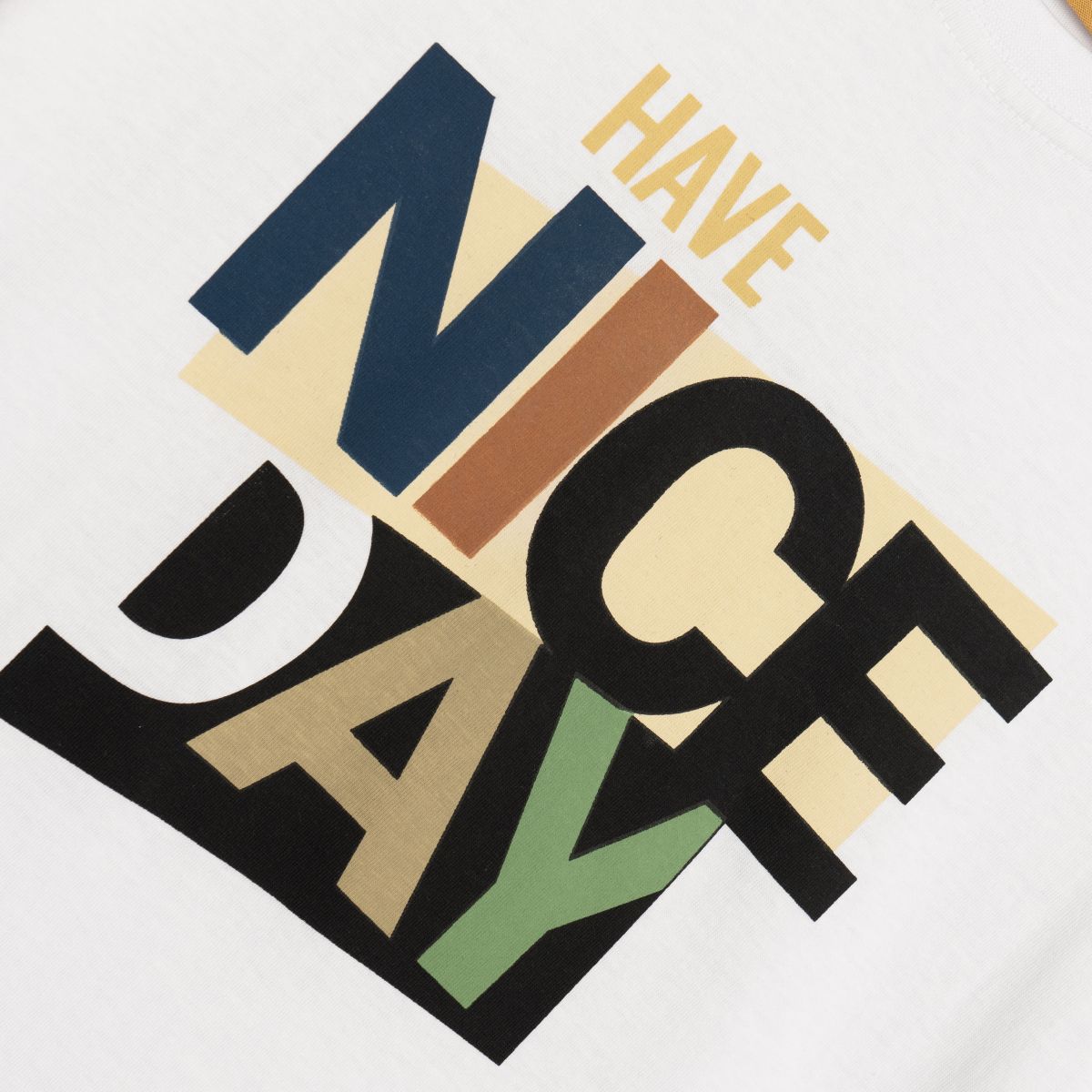 Κοντομάνικη μπλούζα αγόρι σε λευκό με τύπωμα | Alegria Fashion