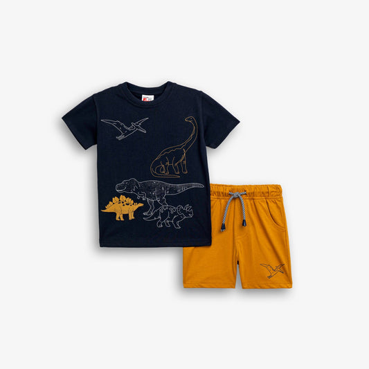 Σετ μακό μπλε/πορτοκαλί για αγόρι| Alegria Fashion