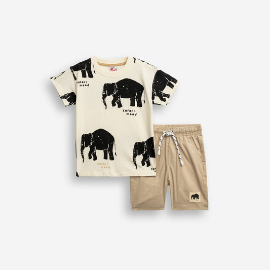 Σετ εκρού/μπεζ για αγόρι| Alegria Fashion